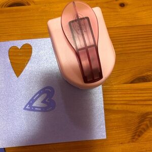 Creative Memories Pink and Purple Heart Stamp